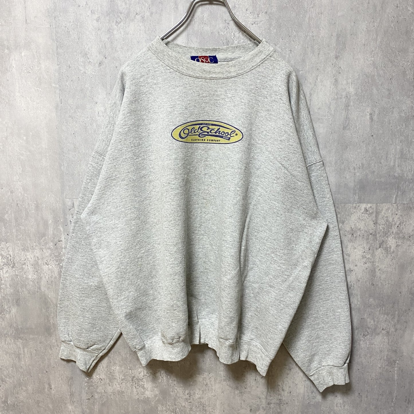 古着 used　OSCC　OLD SCHOOL CLOTHING COMPANY　長袖ロゴスウェット　トレーナー　グレー