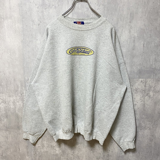 古着 used　OSCC　OLD SCHOOL CLOTHING COMPANY　長袖ロゴスウェット　トレーナー　グレー