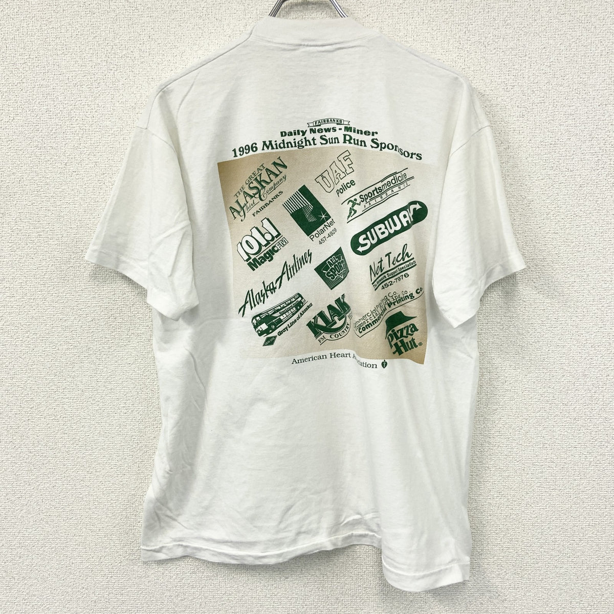 FRUIT OF THE LOOM　フルーツオブザルーム　半袖プリントTシャツ　シングルステッチ　ヴィンテージ　白　ホワイト　XLサイズ　古着