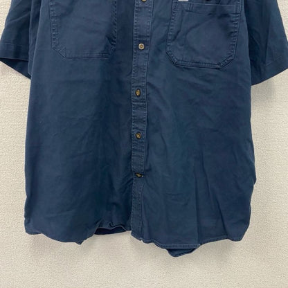 Carhartt　カーハート　半袖ボタンダウンシャツ　ワークシャツ　紺　ネイビー　XLサイズ