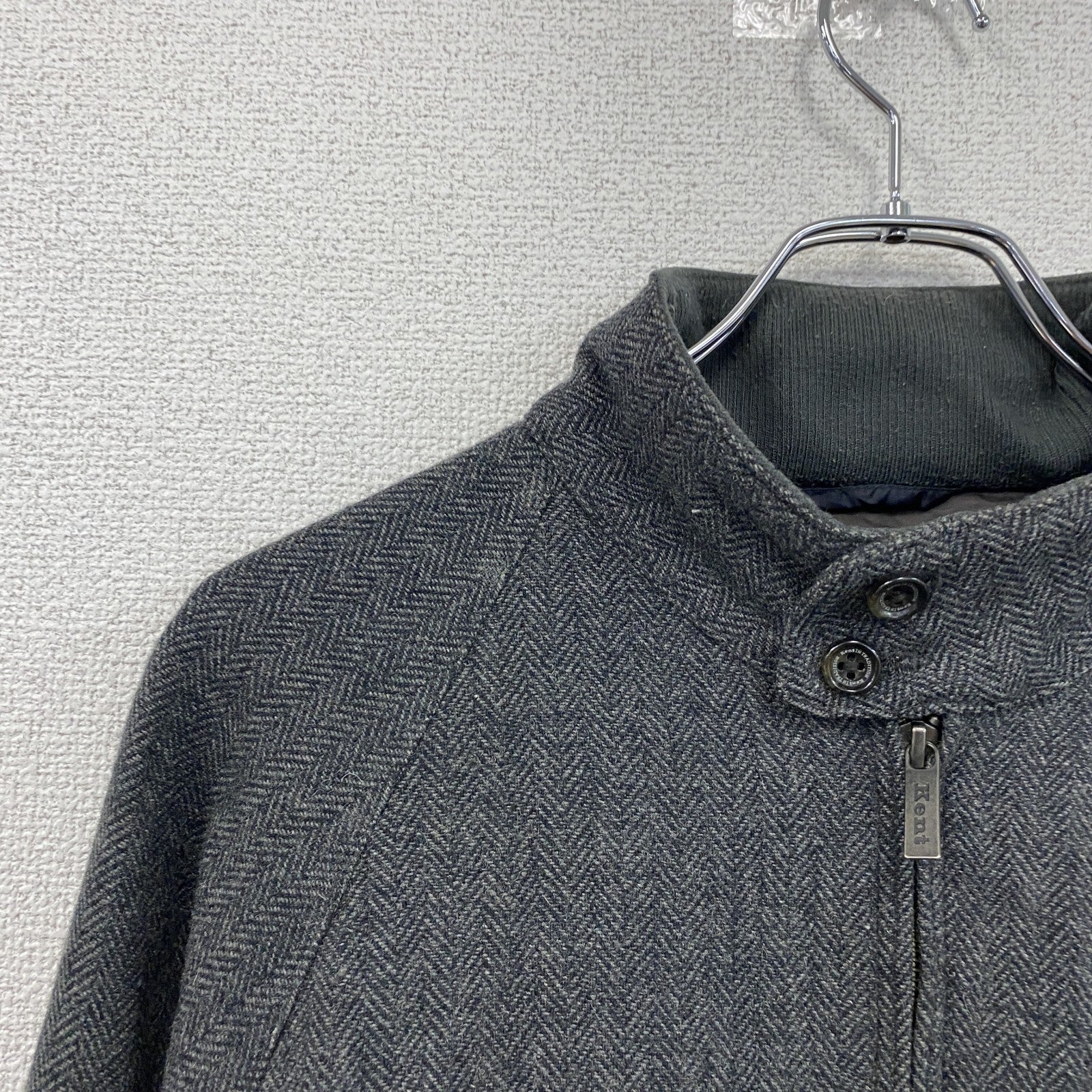 Kent IN TRADITION　ケントイントラディション　ブルゾン/スイングトップ　ヘリンボーン柄　グレー　灰色　Lサイズ　古着