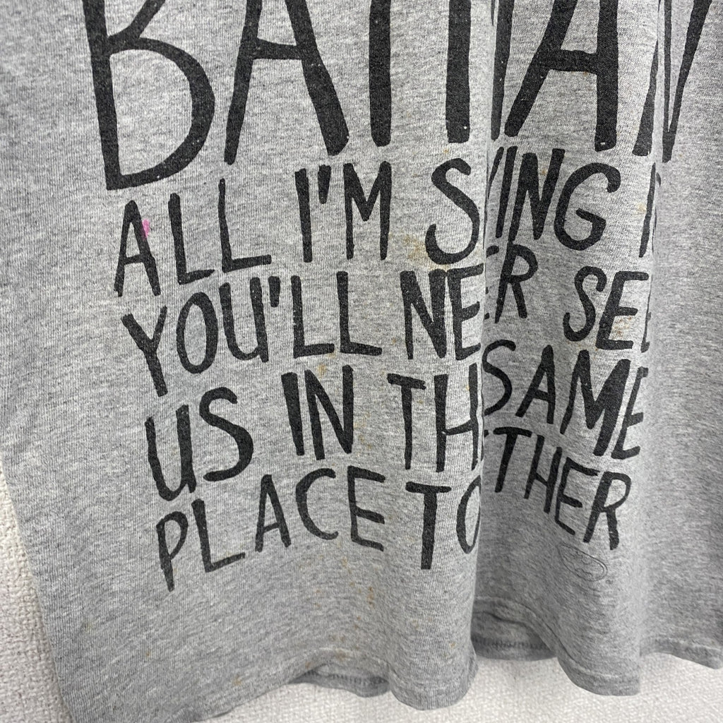 BATMAN　バットマン　半袖プリントTシャツ　ムービーT　灰色　グレー　古着