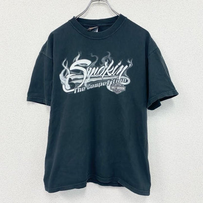 HARLEY DAVIDSON　ハーレーダビッドソン　半袖プリントTシャツ　黒　ブラック　Lサイズ