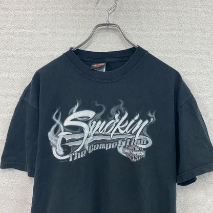 HARLEY DAVIDSON　ハーレーダビッドソン　半袖プリントTシャツ　黒　ブラック　Lサイズ