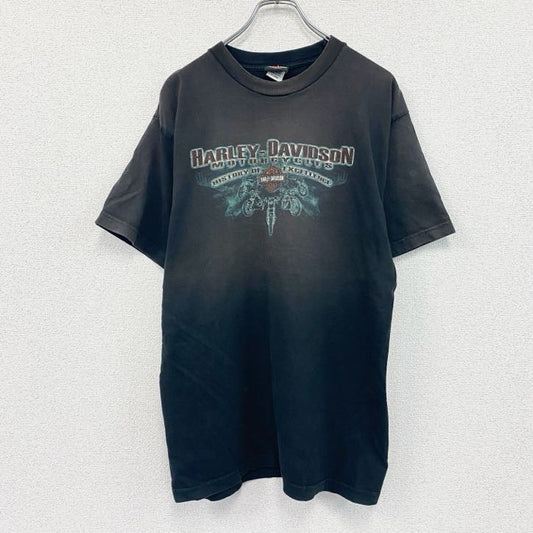 HARLEY DAVIDSON　ハーレーダビッドソン　半袖プリントTシャツ　黒　ブラック　XLサイズ