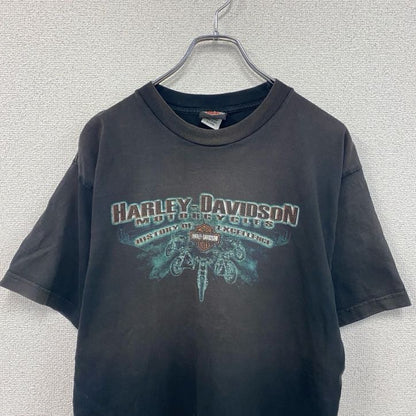 HARLEY DAVIDSON　ハーレーダビッドソン　半袖プリントTシャツ　黒　ブラック　XLサイズ