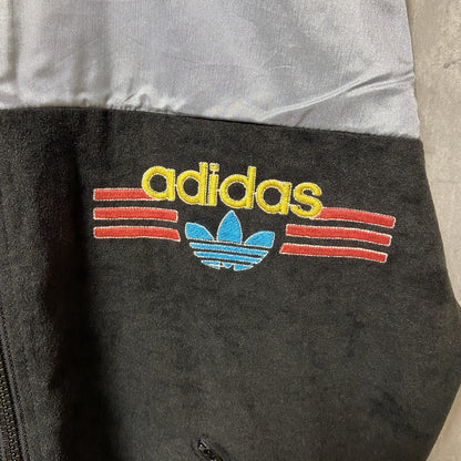 古着　used　adidas アディダス　80s　90s 長袖トラックジャケット　フルジップ　ハイネック　ベロア　Mサイズ