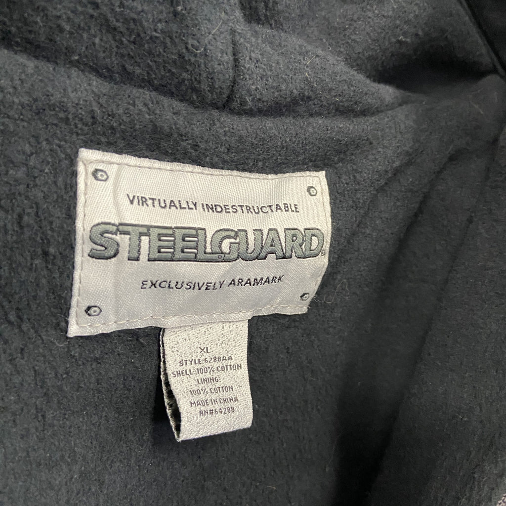 90s～　STEELGCUARD　フルジップダックパーカー　ヴィンテージ　紺　ネイビー　XLサイズ　古着
