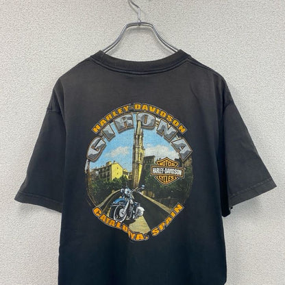 HARLEY DAVIDSON　ハーレーダビッドソン　半袖プリントTシャツ　黒　ブラック　XLサイズ