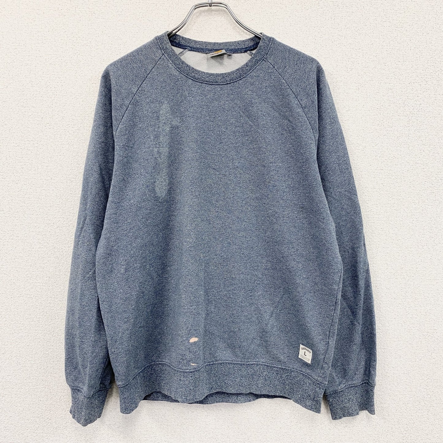 Carhartt　カーハート　スウェット/トレーナー　ラグランスリーブ　青　ブルー　Lサイズ