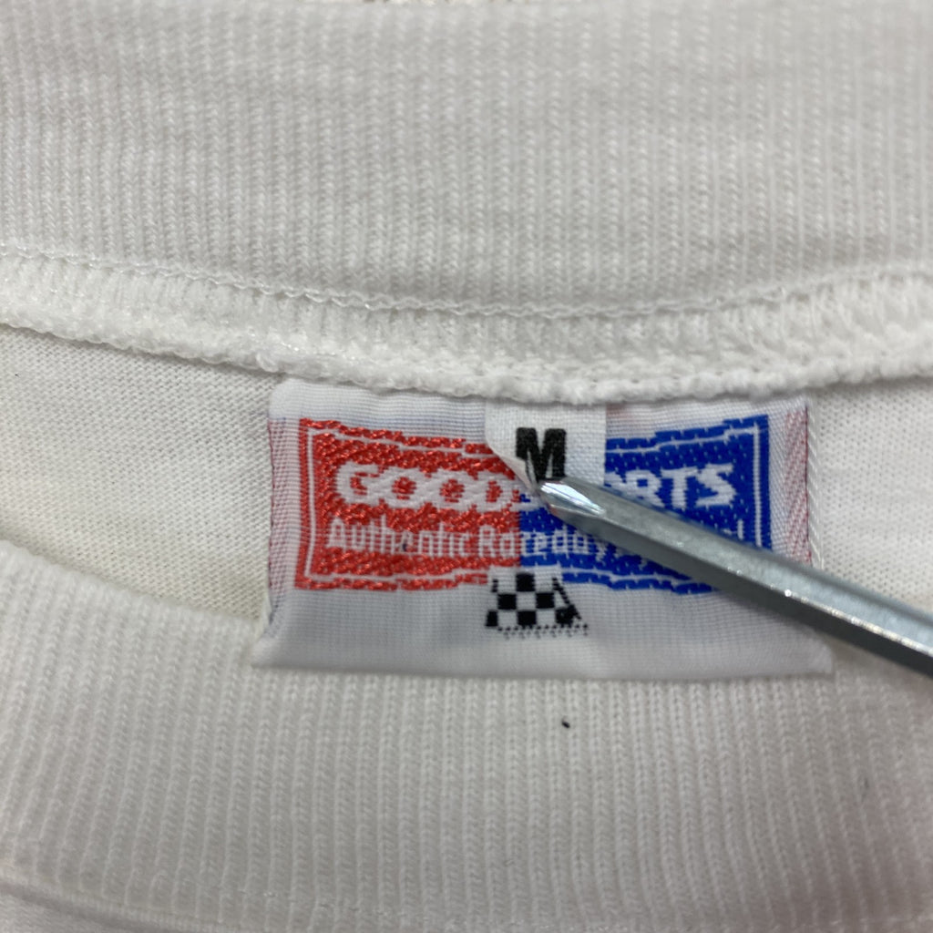 GOODSPORTS　Ferrari　フェラーリ　半袖プリントTシャツ　シングルステッチ　ヴィンテージ　白　ホワイト　Mサイズ　古着