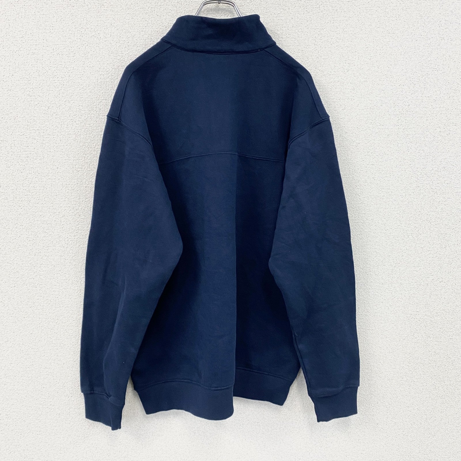 Columbia　コロンビア　ハーフジップスウェット/トレーナー　刺繍ロゴ　紺　ネイビー　Lサイズ　古着