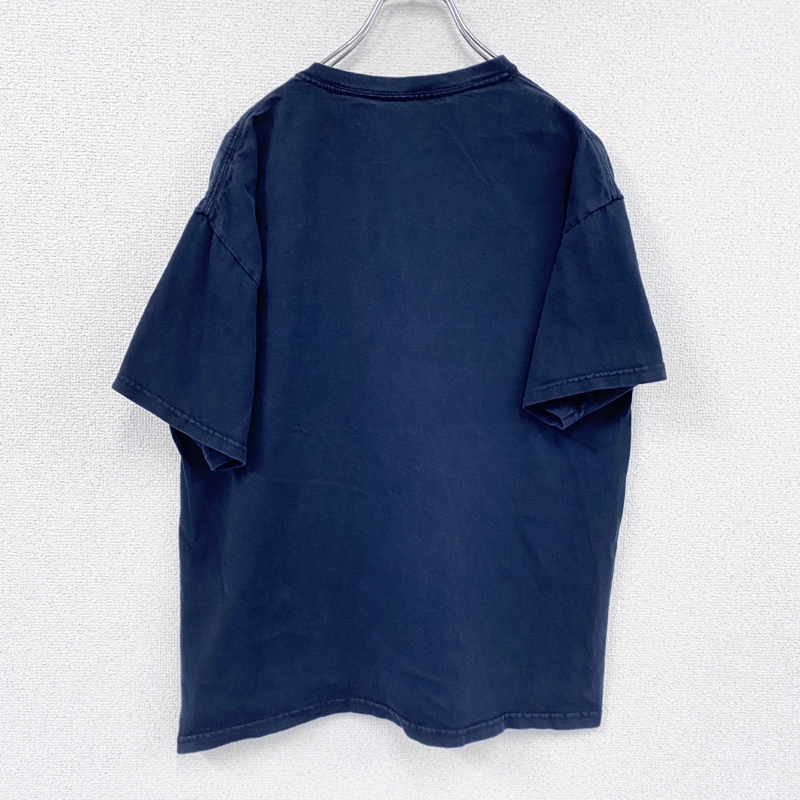 TAN TAN　カンクン　半袖スーベニアプリントTシャツ　紺　ネイビー　Lサイズ　古着