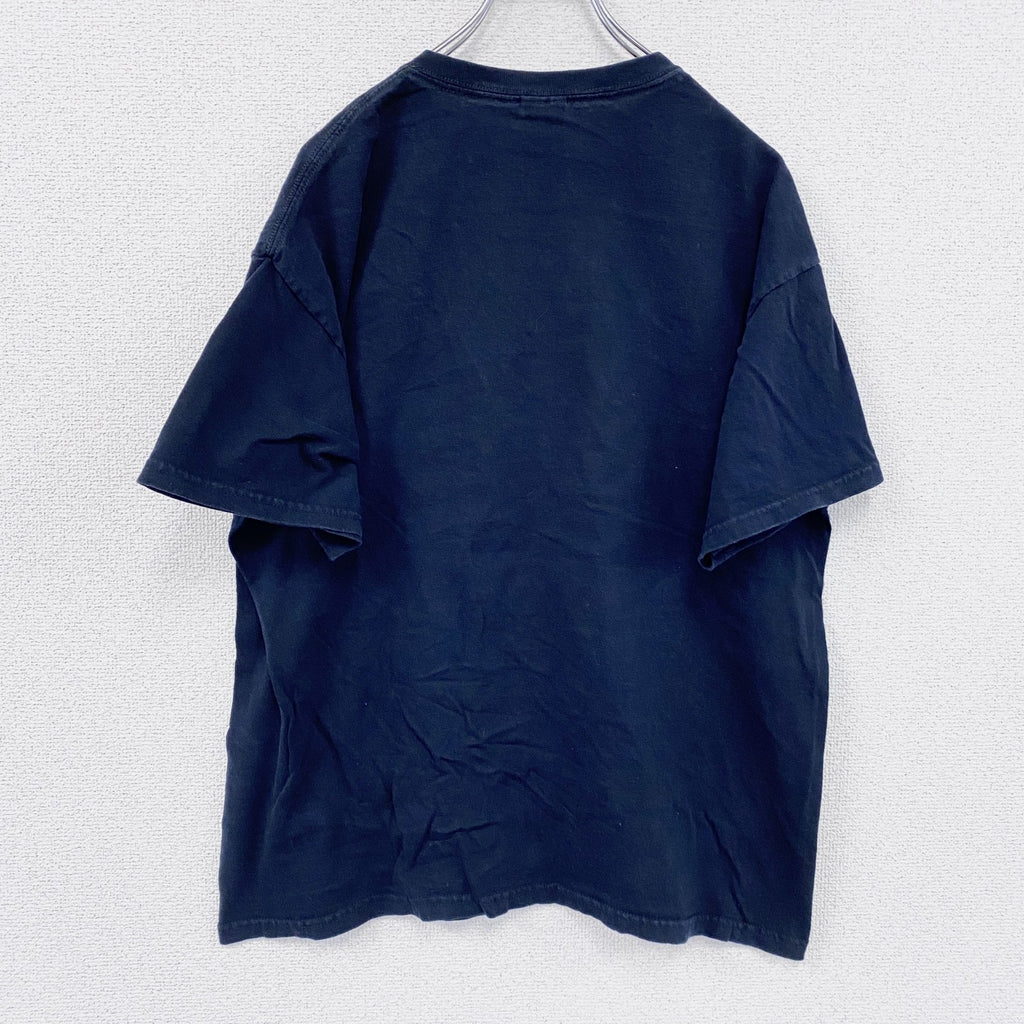GILDAN　ギルダン　YMCMB　半袖プリントTシャツ　紺　ネイビー　Lサイズ　古着