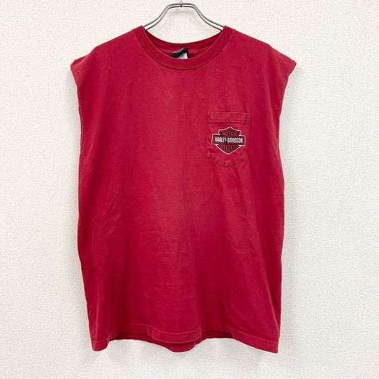 00s　HARLEY DAVIDSON　ハーレーダビッドソン　タンクトップ/ノースリーブ　赤　レッド　XLサイズ