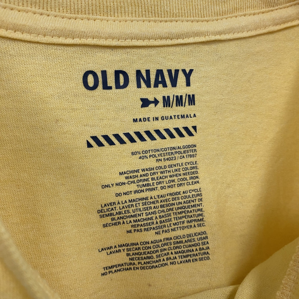 OLD NAVY　オールドネイビー　半袖プリントTシャツ　黄色　イエロー　Mサイズ　古着