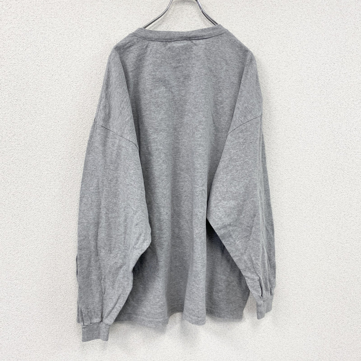 DELTA　デルタ　長袖プリントTシャツ/ロンT　灰色　グレー　3XLサイズ　古着
