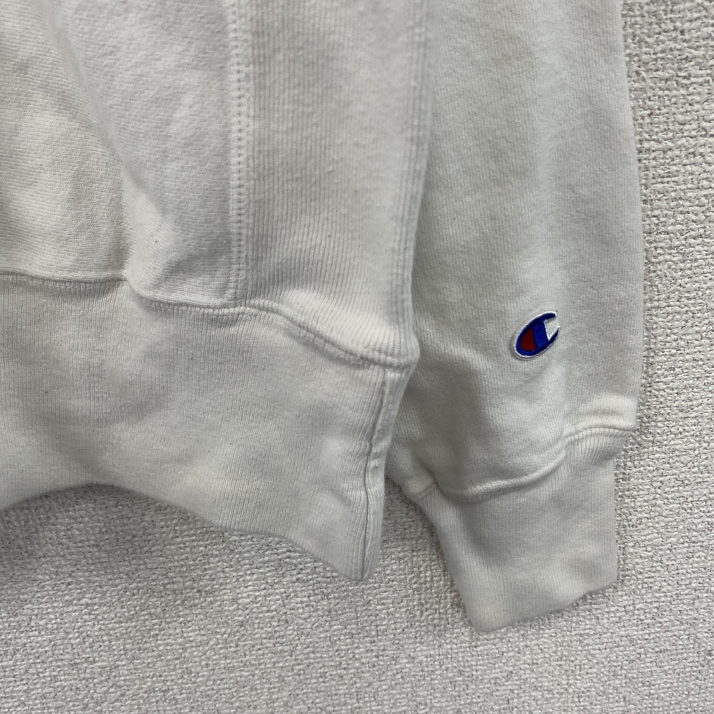 Champion　チャンピオン　リバースウィーブ　スウェット/トレーナー　ヘビーウエイト　刺繍ロゴ　現行　白　ホワイト　Mサイズ　古着