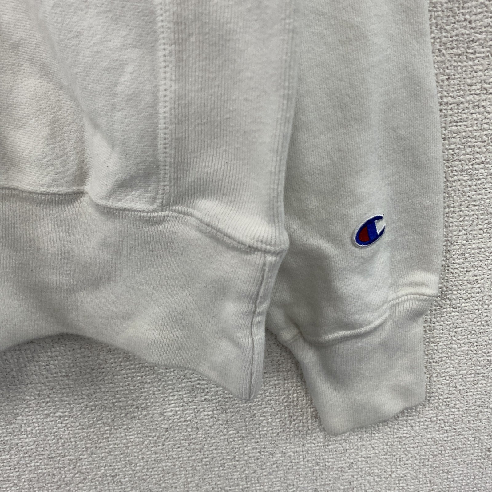 Champion　チャンピオン　リバースウィーブ　スウェット/トレーナー　ヘビーウエイト　刺繍ロゴ　現行　白　ホワイト　Mサイズ　古着