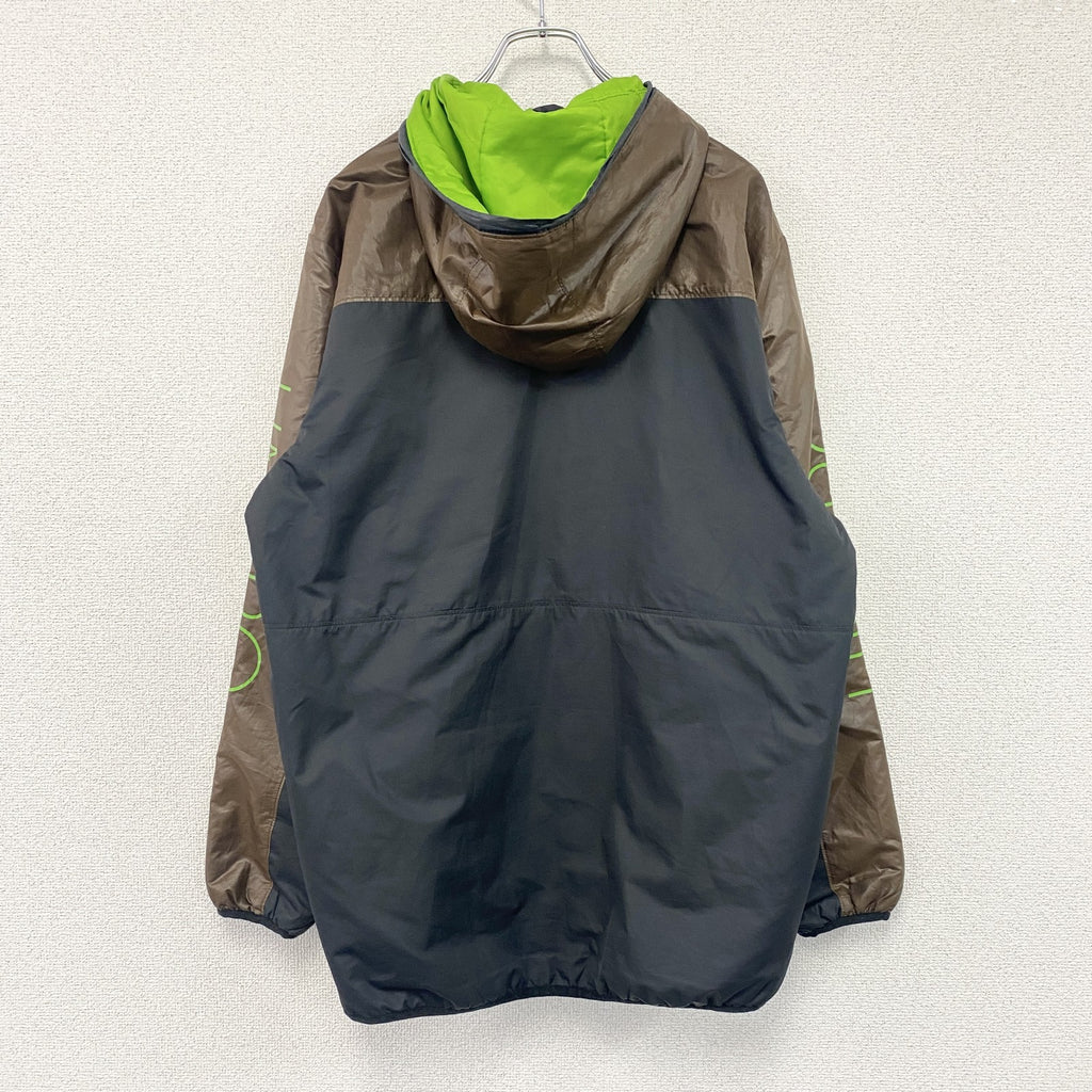 UMBRO　アンブロ　フルジップ中綿ジャケット　黒　ブラック　茶色　ブラウン　Oサイズ　古着