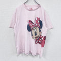 Disney Land Hong Kong　ミニーマウス　半袖プリントTシャツ　ピンク　XLサイズ　古着