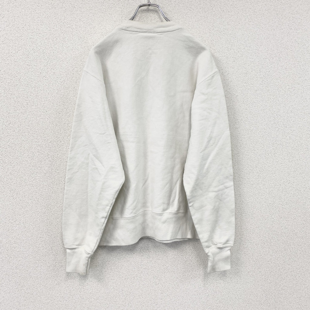 Champion　チャンピオン　リバースウィーブ　スウェット/トレーナー　ヘビーウエイト　刺繍ロゴ　現行　白　ホワイト　Mサイズ　古着