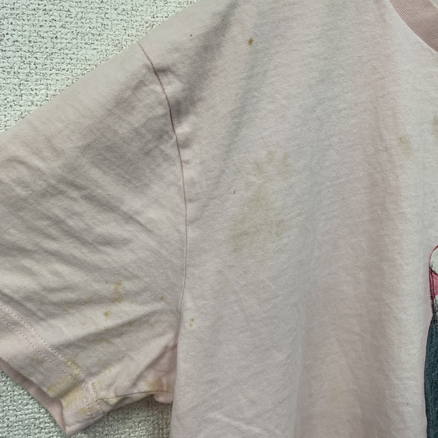 Disney Land Hong Kong　ミニーマウス　半袖プリントTシャツ　ピンク　XLサイズ