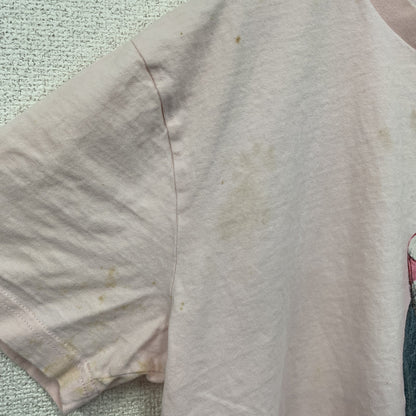 Disney Land Hong Kong　ミニーマウス　半袖プリントTシャツ　ピンク　XLサイズ