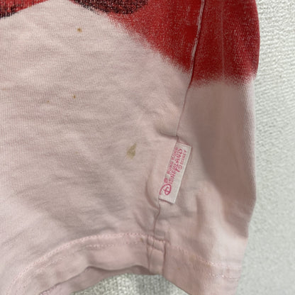 Disney Land Hong Kong　ミニーマウス　半袖プリントTシャツ　ピンク　XLサイズ