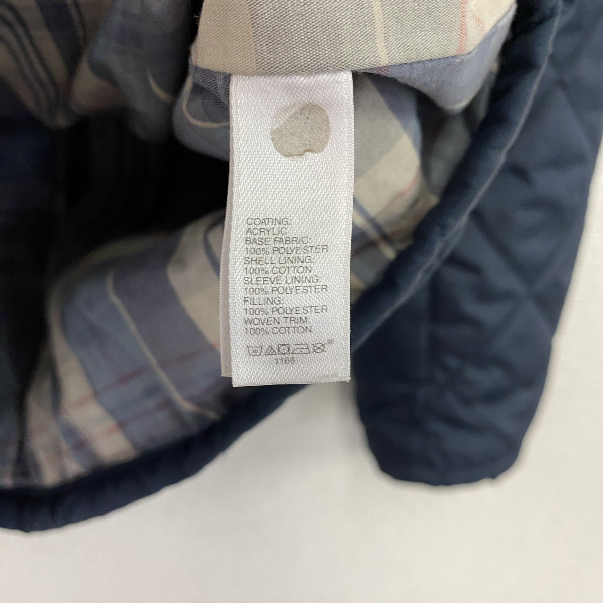 GAP　ギャップ　キルティングジャケット　コーデュロイ襟　エルボーパッチ　紺　ネイビー　Lサイズ メンズ ポリエステル 古着