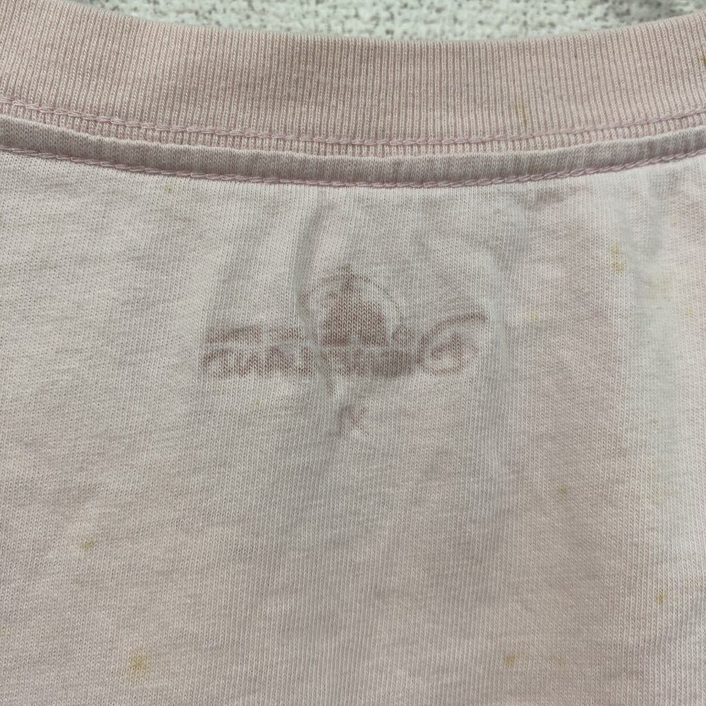 Disney Land Hong Kong　ミニーマウス　半袖プリントTシャツ　ピンク　XLサイズ　古着