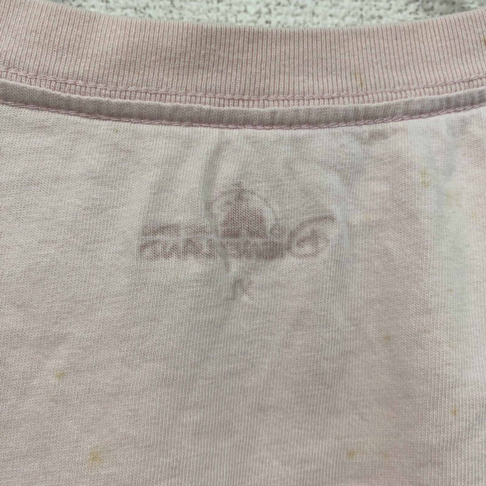 Disney Land Hong Kong　ミニーマウス　半袖プリントTシャツ　ピンク　XLサイズ　古着