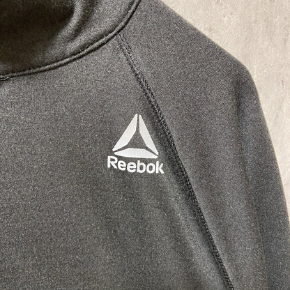 古着　used　Reebok リーボック　長袖ハーフジップシャツ　スポーツウェア　トレーニングウェア　黒　ブラック　Lサイズ