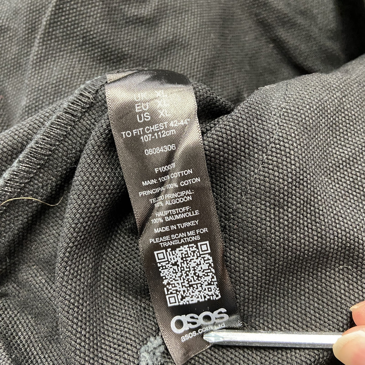 asos　エイソステ　フィッシングベスト　ハンティングベスト　黒　ブラック　XLサイズ　古着