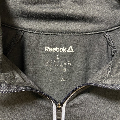 古着　used　Reebok リーボック　長袖ハーフジップシャツ　スポーツウェア　トレーニングウェア　黒　ブラック　Lサイズ