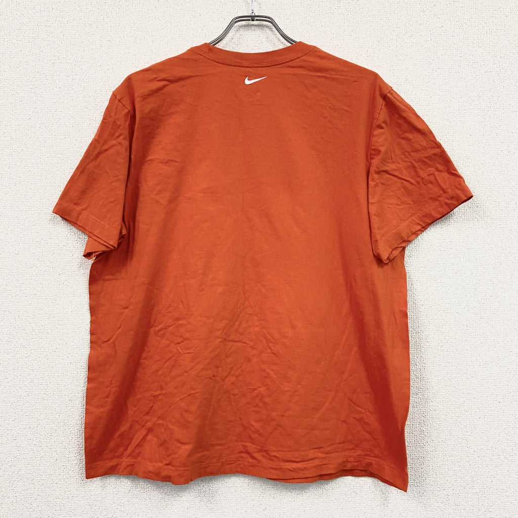 NIKE　ナイキ　半袖プリントTシャツ　スウッシュロゴ　オレンジ　XLサイズ　古着