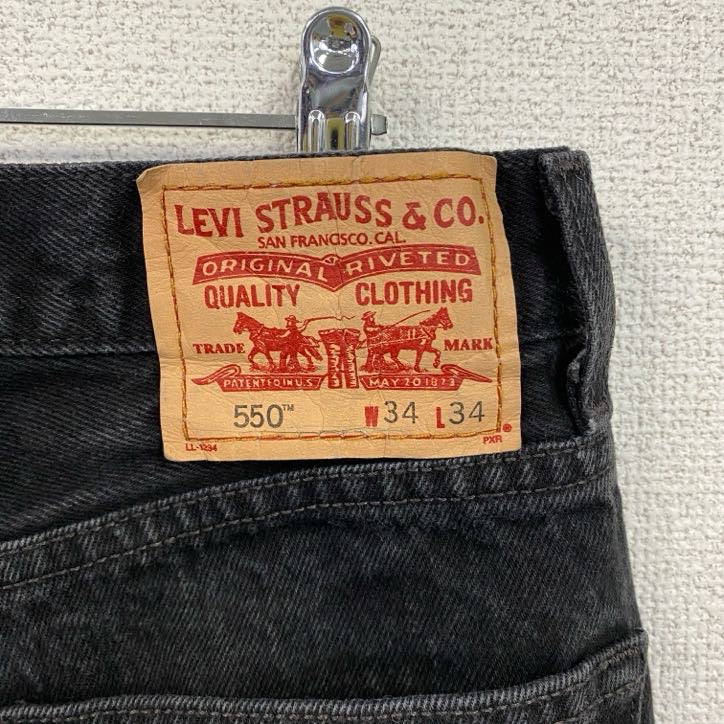 Levi’s　リーバイス　550　ブラックデニムパンツ　ジッパーフライ　黒　ブラック　W34