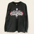 NFL　Reebok　リーボック　長袖プリントTシャツ　黒　ブラック　XLサイズ　古着