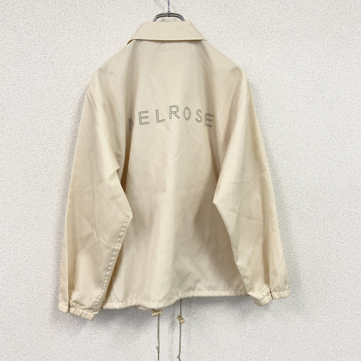 MELROSE　メルローズ　コーチジャケット　ワンポイント　ベージュ　3サイズ　古着