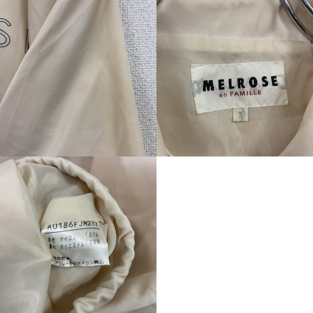 MELROSE　メルローズ　コーチジャケット　ワンポイント　ベージュ　3サイズ　古着