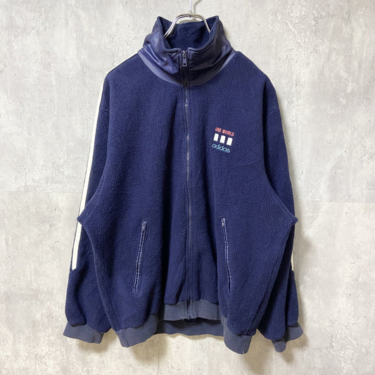 古着　used　～90s　adidas アディダス　ONE WORLD　フリースジャケット　トラックジャケット　ハイネック　