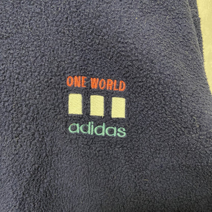 古着　used　adidas アディダス　ONE WORLD　80s 90s　長袖フリース　トラックジャケット　　ハイネック　