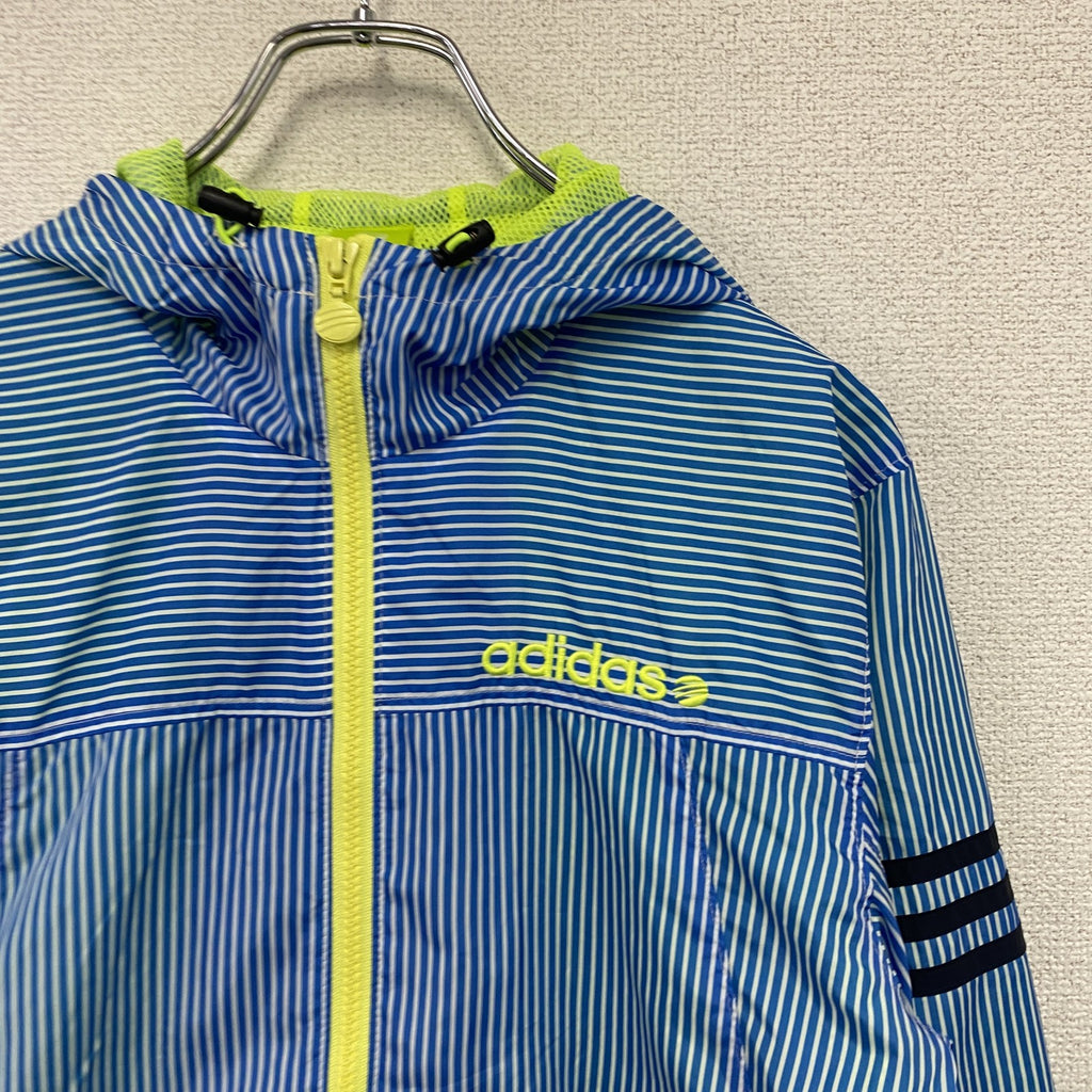 adidas　アディダス　フルジップジャケット/ウィンドブレーカー　水色　ライトブルー　Lサイズ　古着