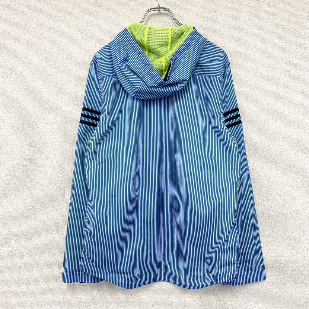 adidas　アディダス　フルジップジャケット/ウィンドブレーカー　水色　ライトブルー　Lサイズ　古着