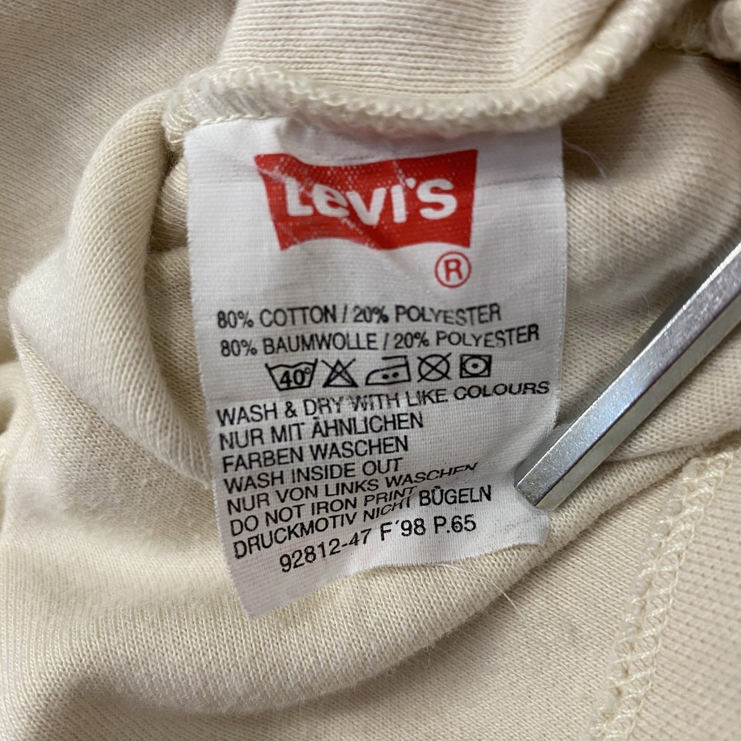 ～00s　Levi's　リーバイス　トラックジャケット/ジャージ　ヴィンテージ　オフホワイト　Lサイズ