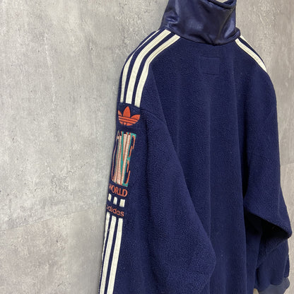 古着　used　～90s　adidas アディダス　ONE WORLD　フリースジャケット　トラックジャケット　ハイネック　