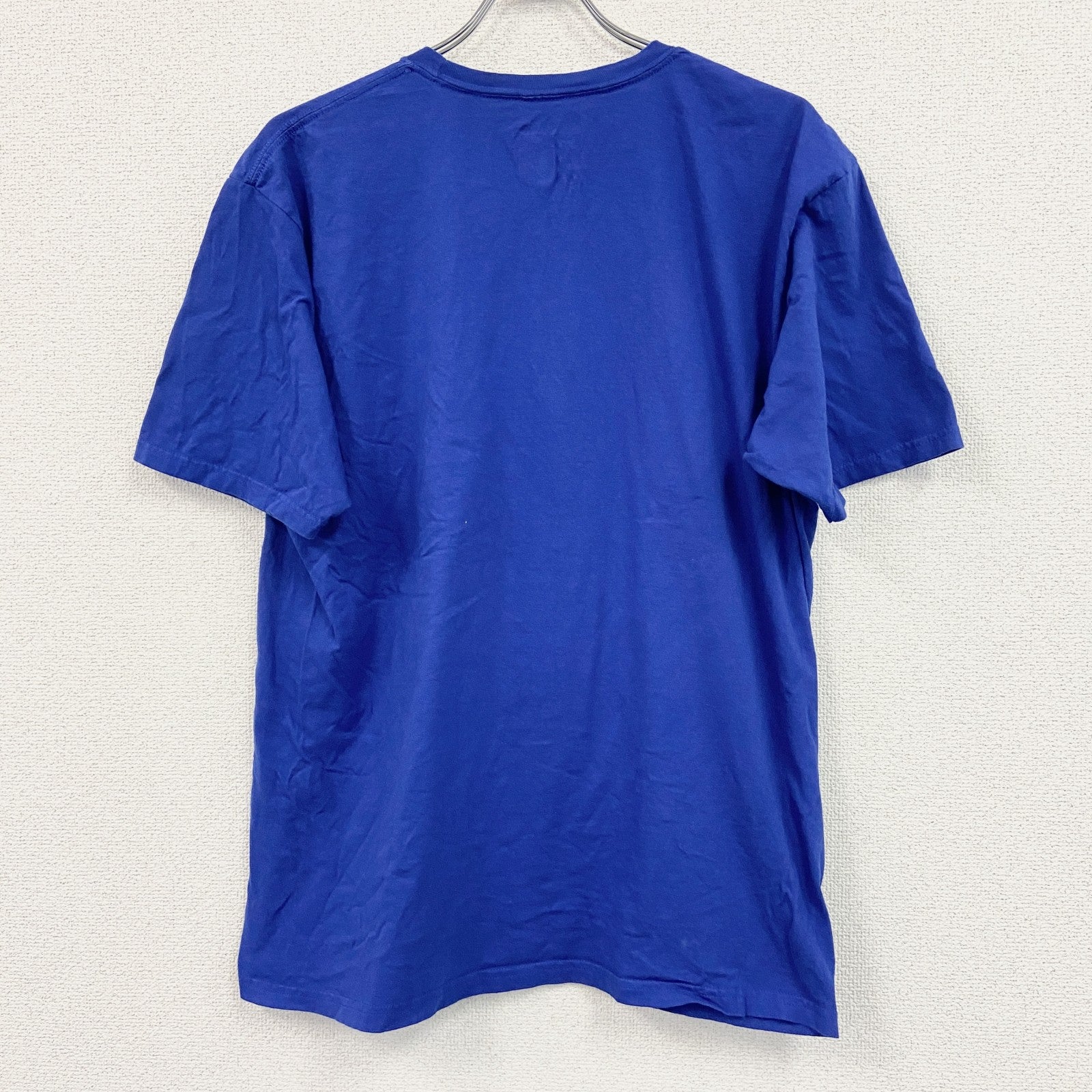 adidas　アディダス　半袖プリントTシャツ　青　ブルー　XLサイズ　古着