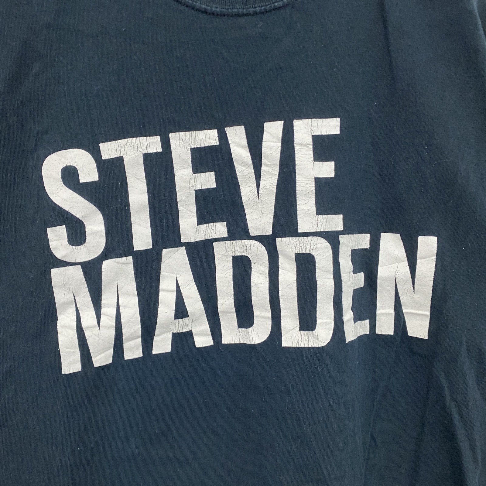 STEVE MADDEN　半袖プリントTシャツ　黒　ブラック　古着