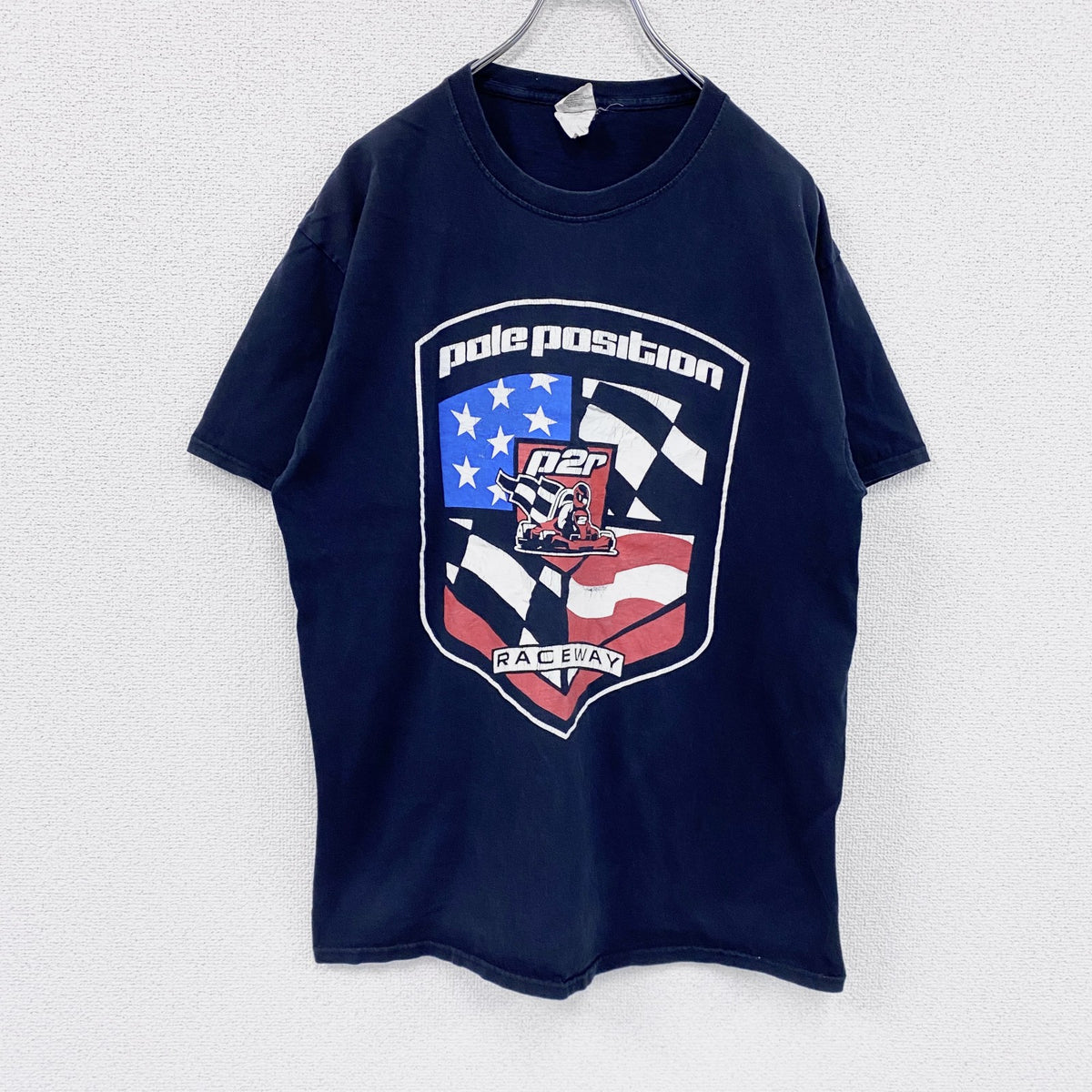 JERZEES　ジャージーズ　F1　半袖プリントTシャツ　黒　ブラック　古着
