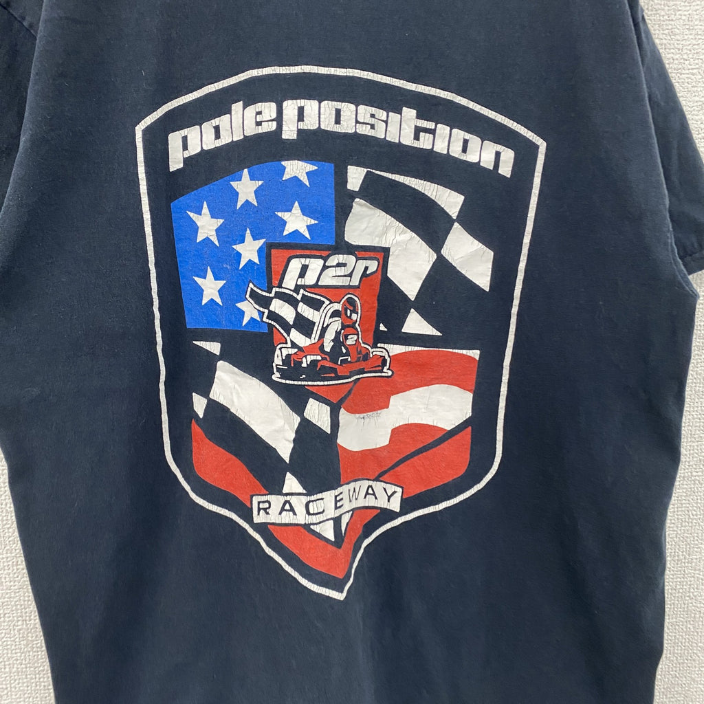JERZEES　ジャージーズ　F1　半袖プリントTシャツ　黒　ブラック　古着